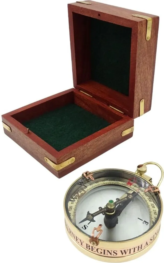 Kit Loupe et Boussole en Laiton NC1087 pour Lire Cartes et Petits Textes
