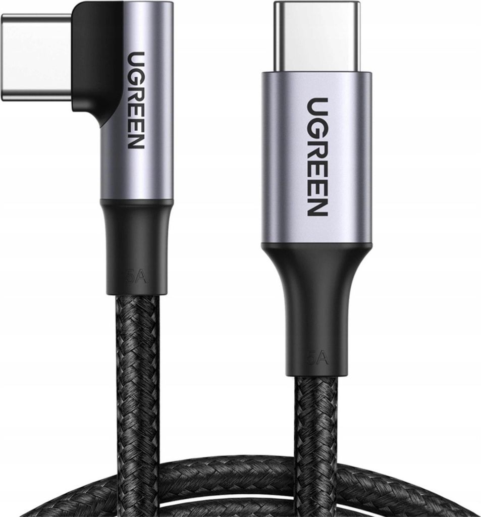 Câble Usb-C vers Usb-C, Angular Ugreen Us334 5A, Pd 100W, Image du produit 