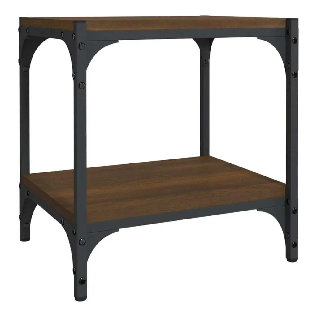 Mobiletto TV SYFAX™ Rovere Marrone 40cm - Stile Vintage Industriale