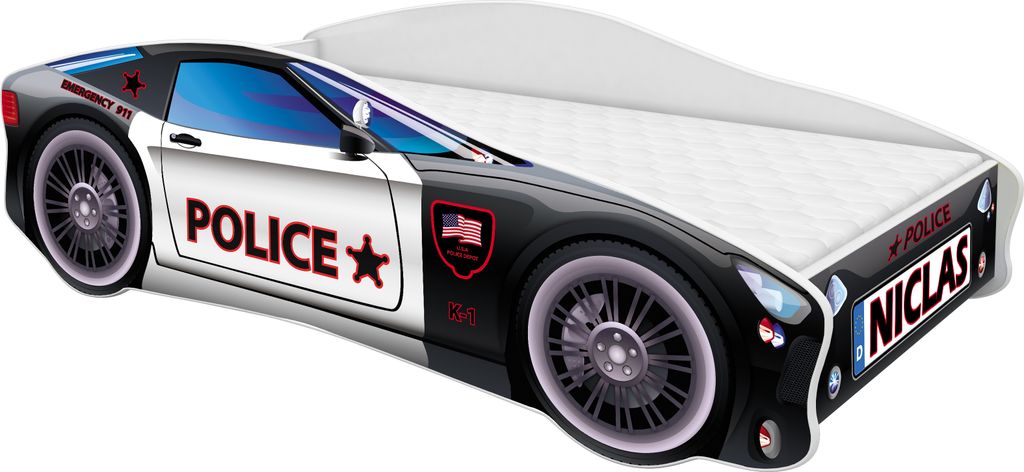 ACMA Jugendbett Kinderbett Auto-Bett Junior Cars Bett Produktbild 3