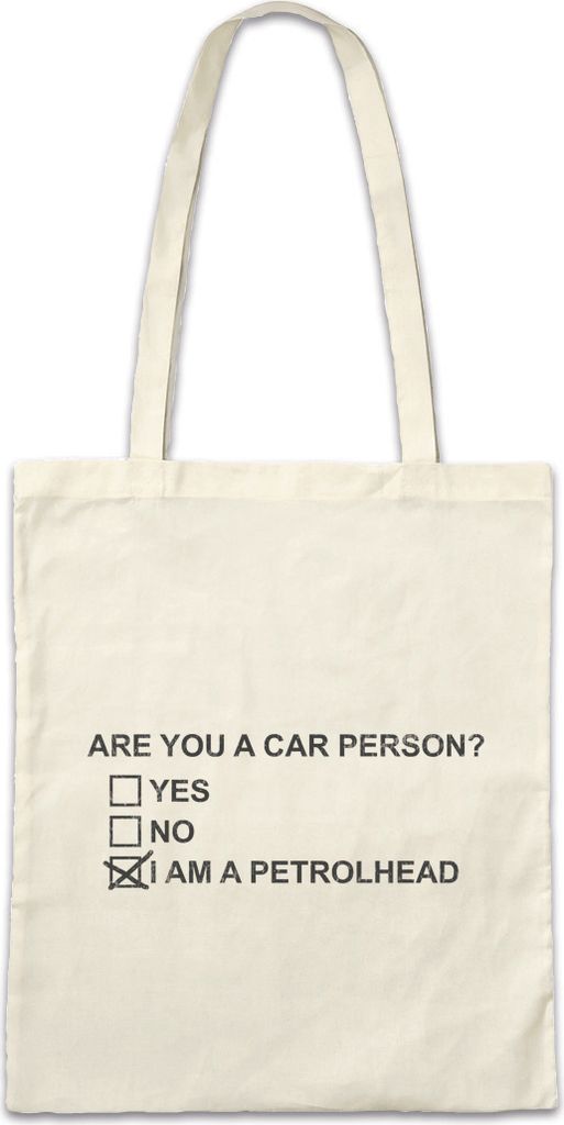 Urban Backwoods Are You A Car Person, Stofftasche, Farbe: Beige
