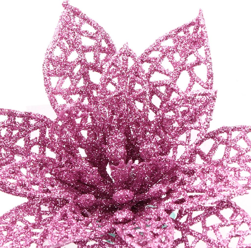 Glitter Hollow Hochzeit Party Dekoration Weihnachten Blumen Baum Dekorationen