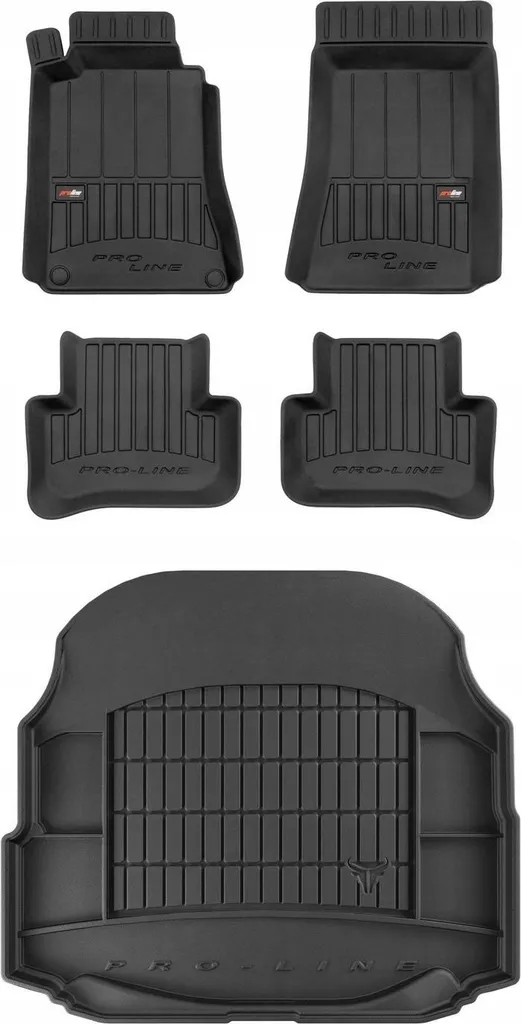Tappetini Gomma 3D Mercedes C W203 (2000-2007) - Set Completo Su Misura