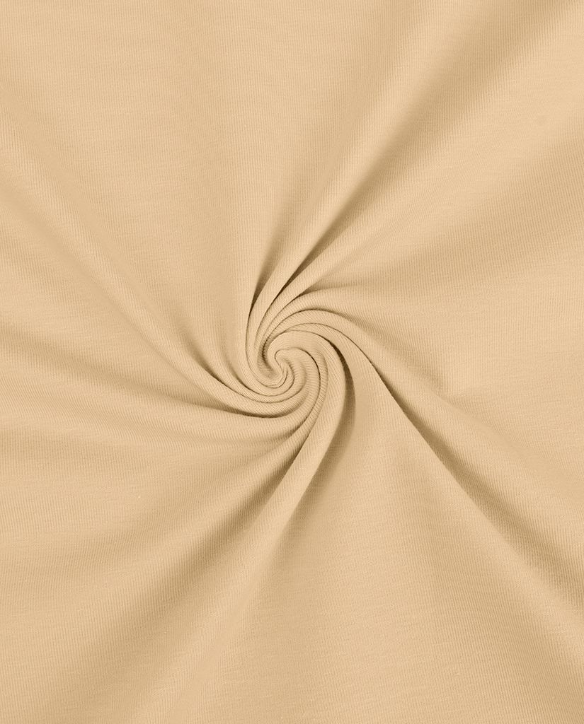 Bambus Jersey KOALA 2 Beige 0,5 m, Uni Meterware, 210 g/m²