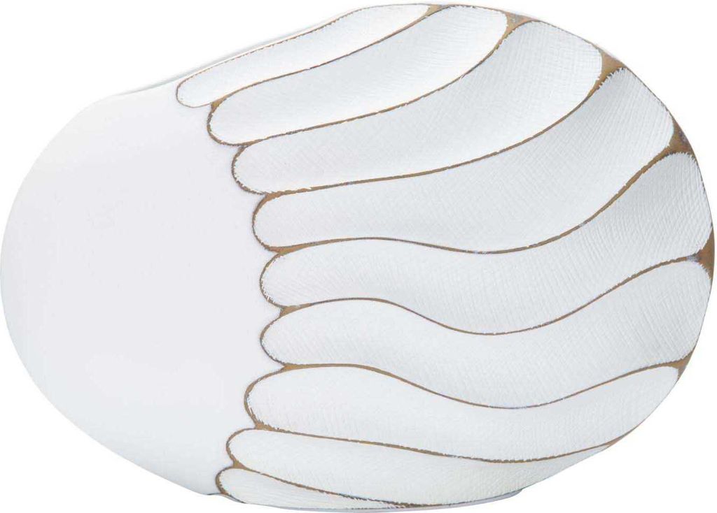 Mauro Ferretti Vase Linien 34x11,5x24,5 cm weiß gewaschen Produktbild 