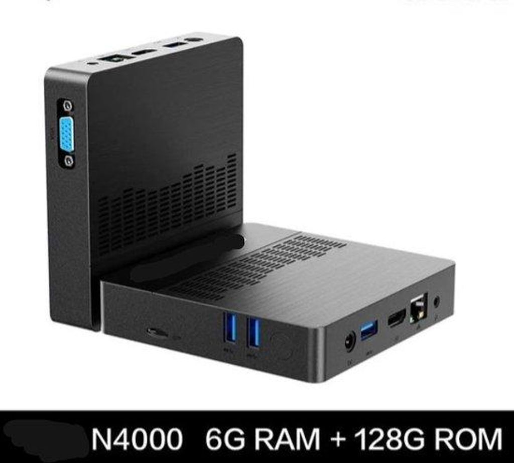Kompakt PC Intel N4000 6GB RAM 128GB Dualband Wifi Bluetooth Mini Rechner