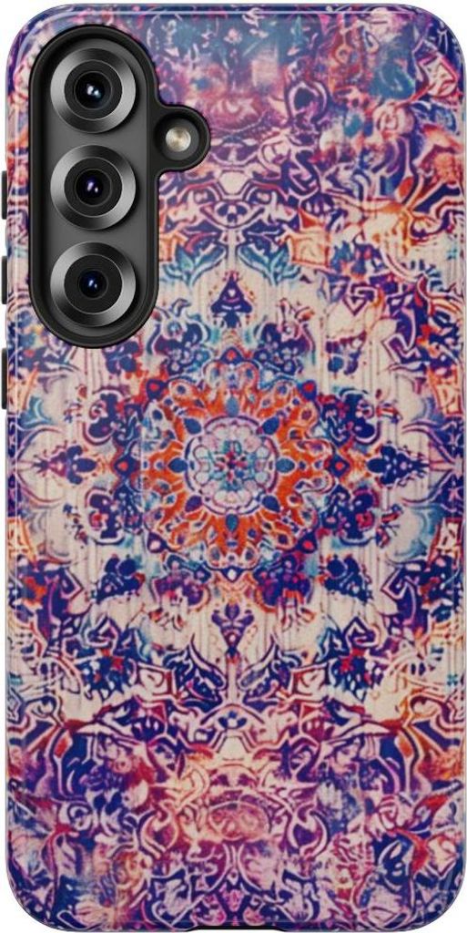 Kunstvolles Orientteppich-Muster mit psychedelischen Details – Hülle Kompatibel mit Samsung Galaxy S25 Plus