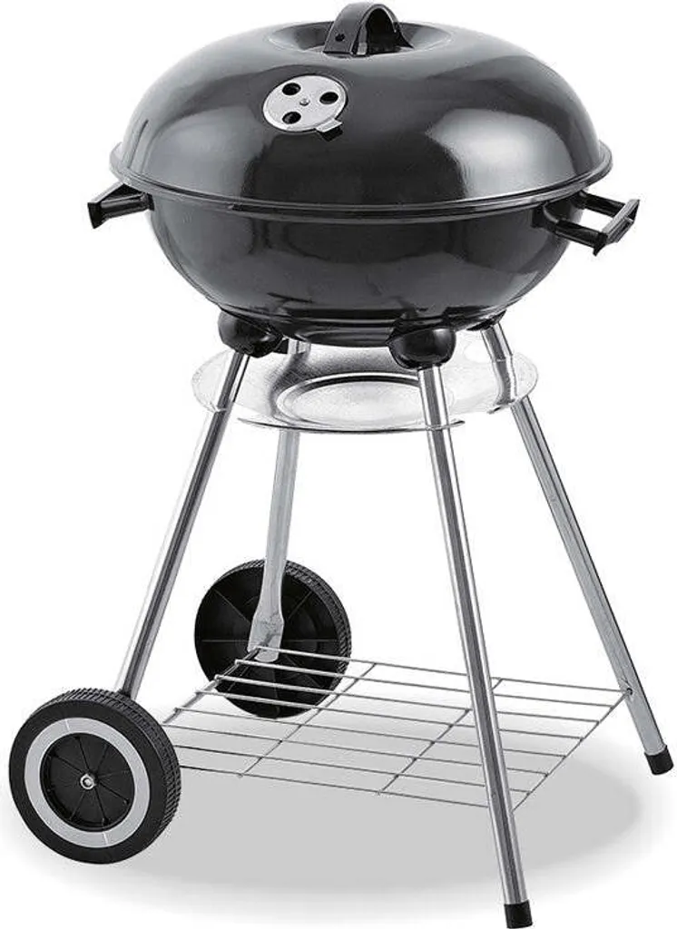 Barbecue à charbon 44 cm El Gaucho avec couvercle émaillé et roues