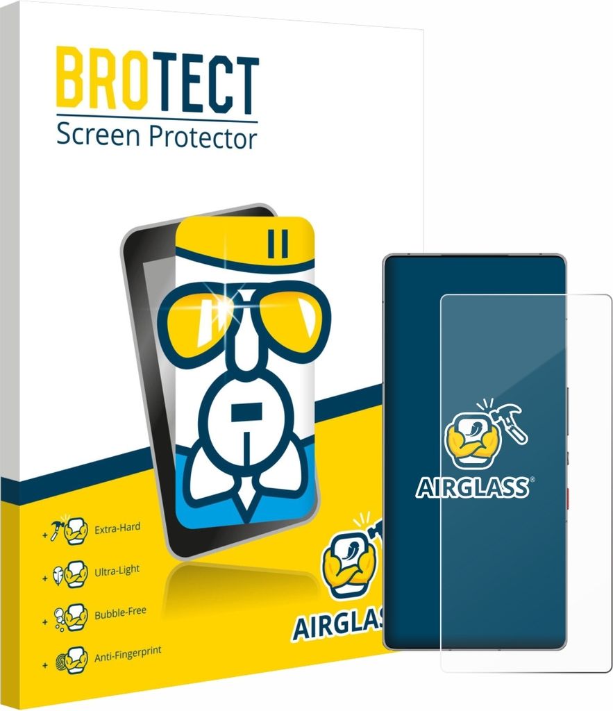 BROTECT Schutzglas für ZTE Nubia Red Magic 10S Pro+ Schutzfolie Panzer Folie Glas Display Schutz klar