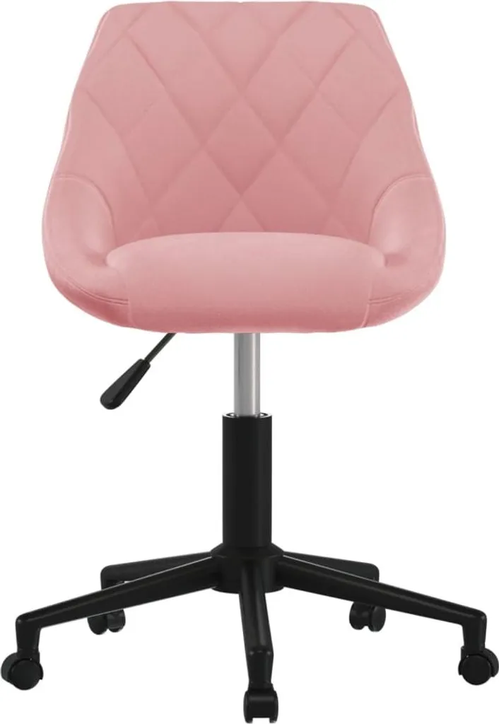 Chaise de salle à manger pivotante velours rose fauteuil pivotant