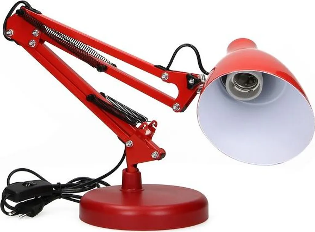 Lampada Scrivania Professionale Virone DIAN Rossa E27 Snodabile - 2