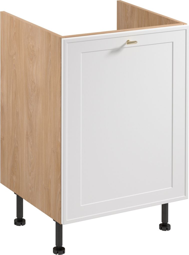 Spülenunterschrank 60 cm küchenmöbel ohne Arbeitsplatte, Sorento D60Z Weiß/Sonoma Eiche