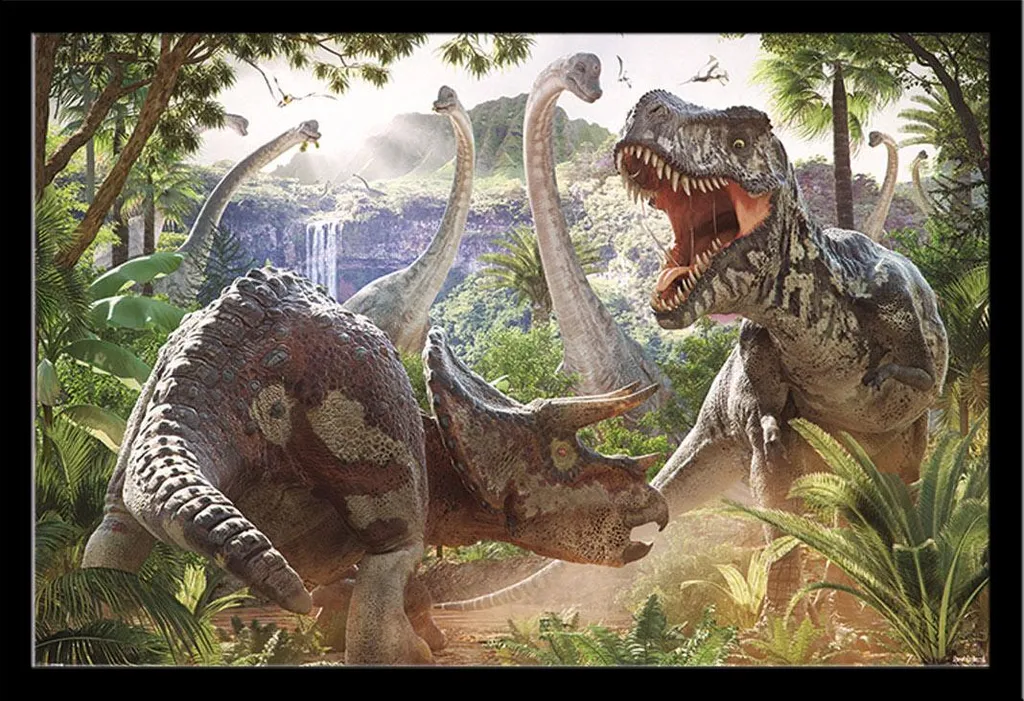 Cadre Poster Dinosaures Incassable : Solution Déco Sûre et Prête à Poser