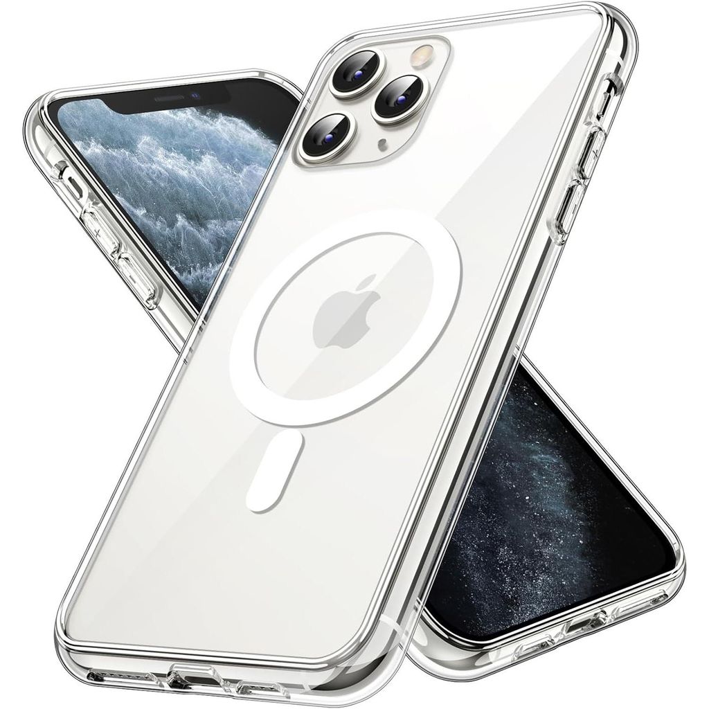 Hülle für Apple iPhone 11 PRO MAX Schutzhülle Magsafe kompatibel Silikon Clear Case Transparent