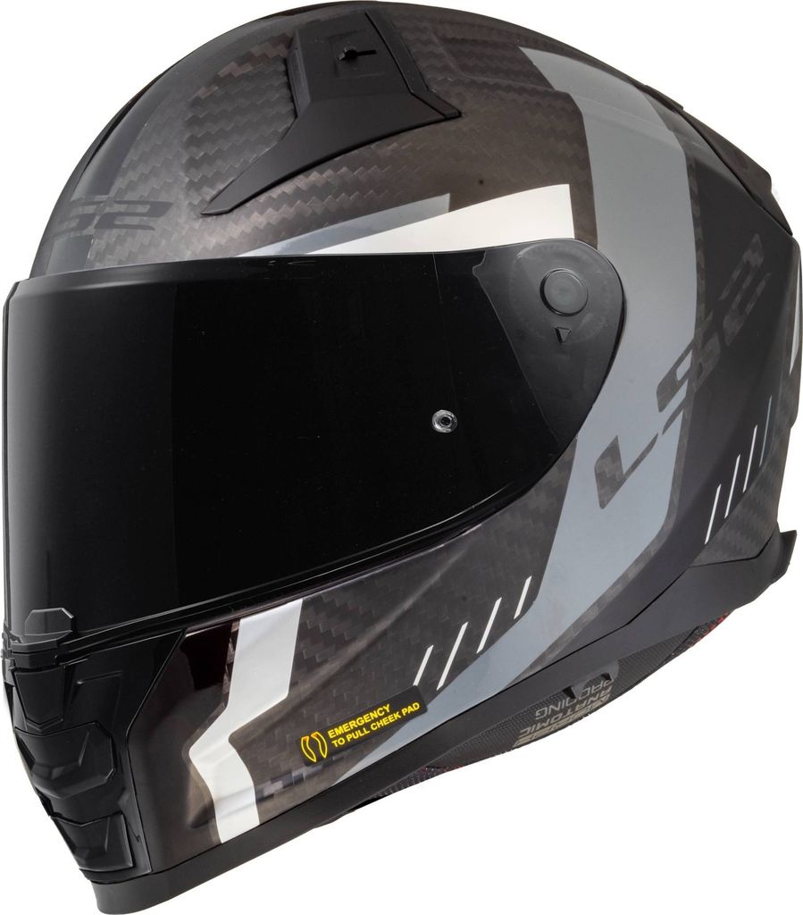 LS2 Vector II C FF811 Grid Integralhelm : matt-schwarz-grau 3XL (65/66)