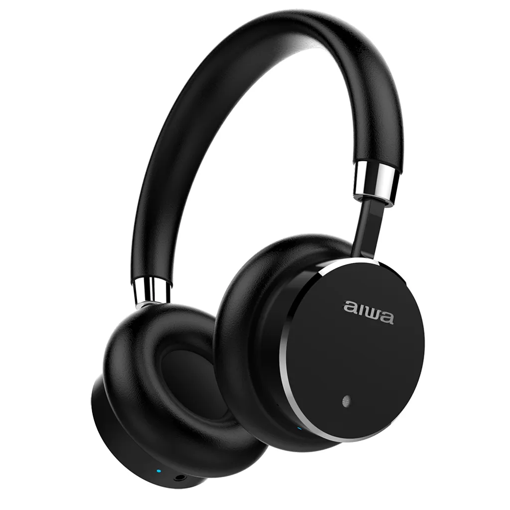 Aiwa HSTBTN-800BK Casque Bluetooth Noir avec Réduction de Bruit Active