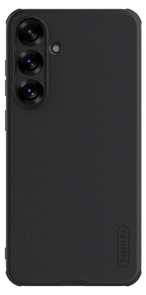 A black phone case with a textured surface and a camera cutout.