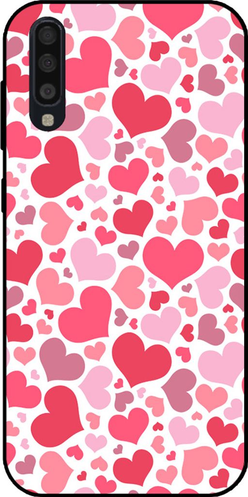 Smartphonica Handytasche geeignet für Samsung Galaxy A70/A70s mit Herzen drucken - Herzen Design TPU Backcover Case - Kids Case mit Herzen Design