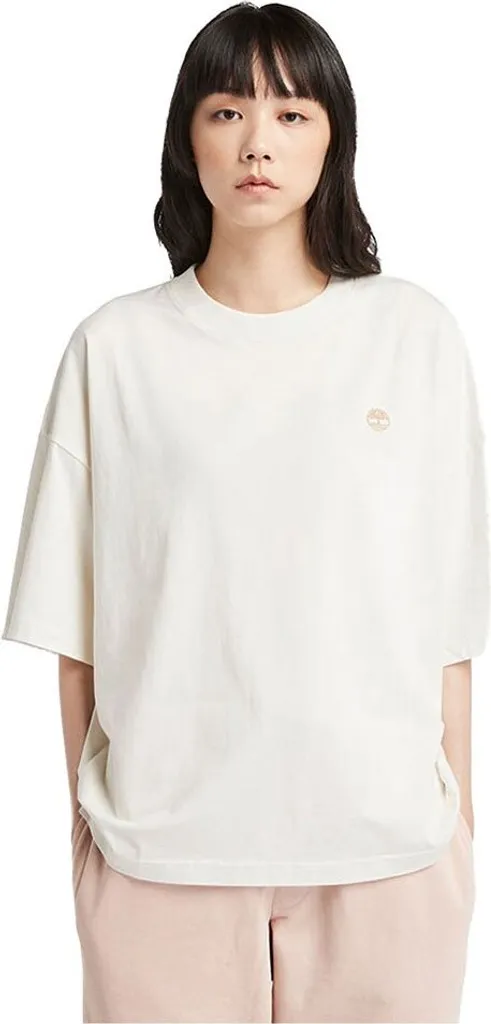 T-shirt Dunstan Timberland Beige Oversize Femme M en Coton Bio Durable