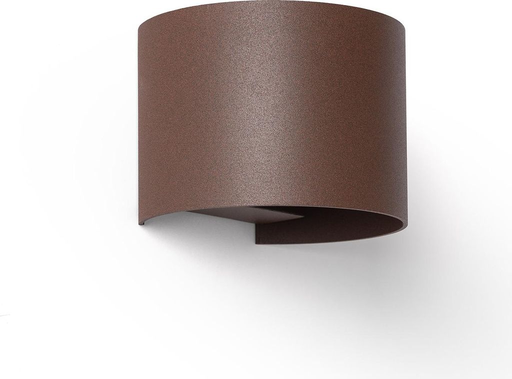 LED-Wandleuchte Aussen 10W Aluminium Doppelseitige Beleuchtung CCT Wählbar Iridix Rund Rost