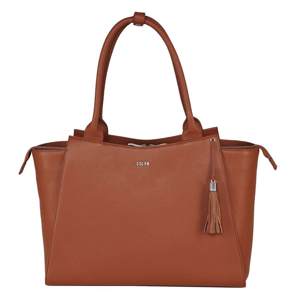 SOCHA Diamond Caddy Business-Handtasche 46 cm - Braun