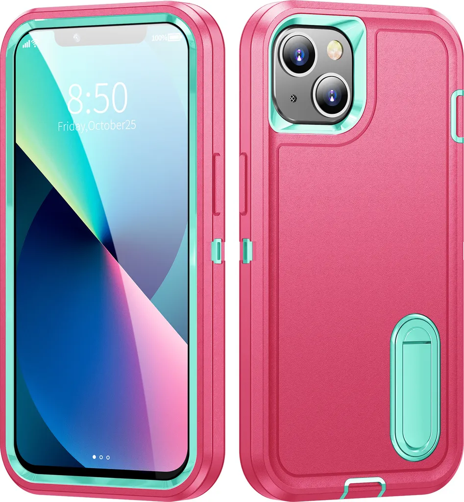 Cover iPhone 14 / 13 Antiurto Rosa | Robusta Protezione a 3 Strati