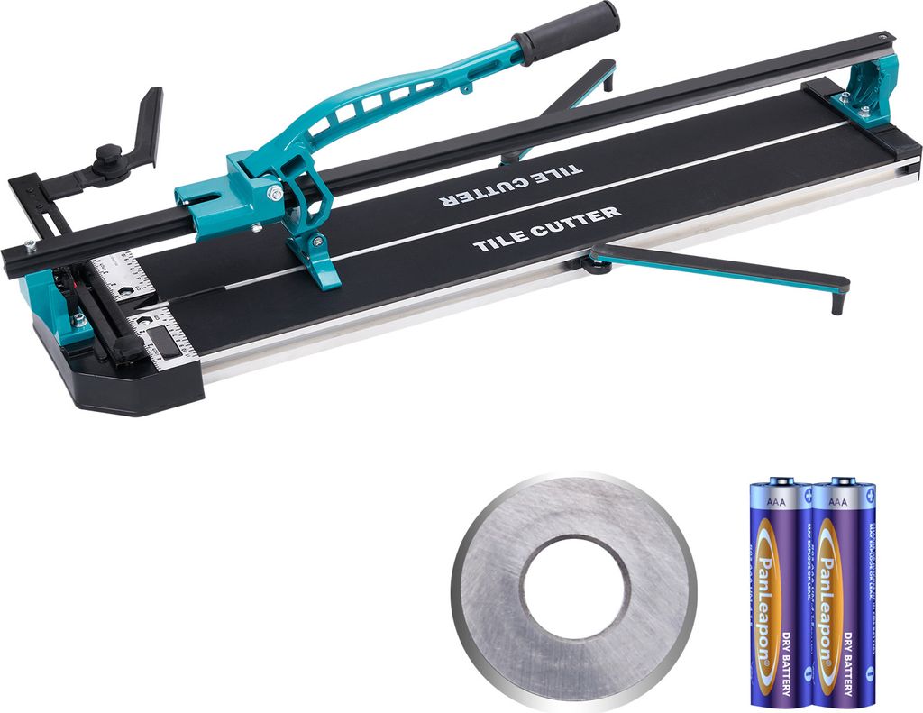 SucceBuy Manueller Fliesenschneider 1200 mm, Porzellan-Keramik-Fliesenschneider mit Schneidrad aus Wolframkarbid, Infrarot-Positionierung, Anti-Rut...