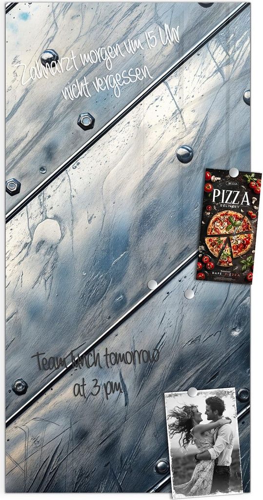 Magnettafel 50x100cm Pinnwand Whiteboard beschreibbar - Metallplatte