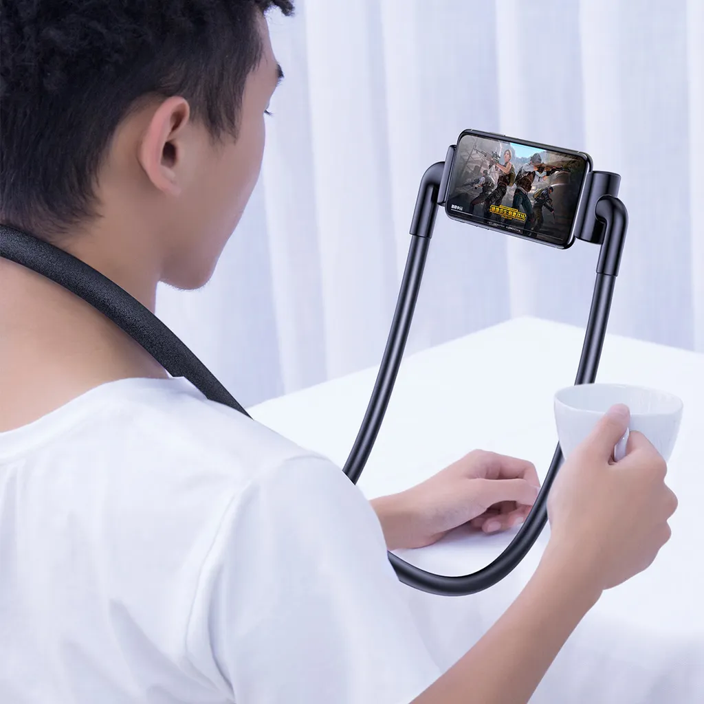 Supporto Baseus per Smartphone da Collo - Video POV e Selfie Bianco - 11