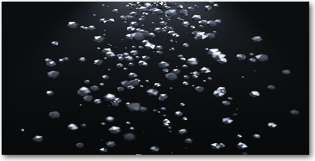 Tulup Leinwandbild -100x50 cm - Wandkunst - Drucke auf Leinwand - Leinwanddruck - Kunst: modern & klassisch - Schwarz - 3D-Abstraktion