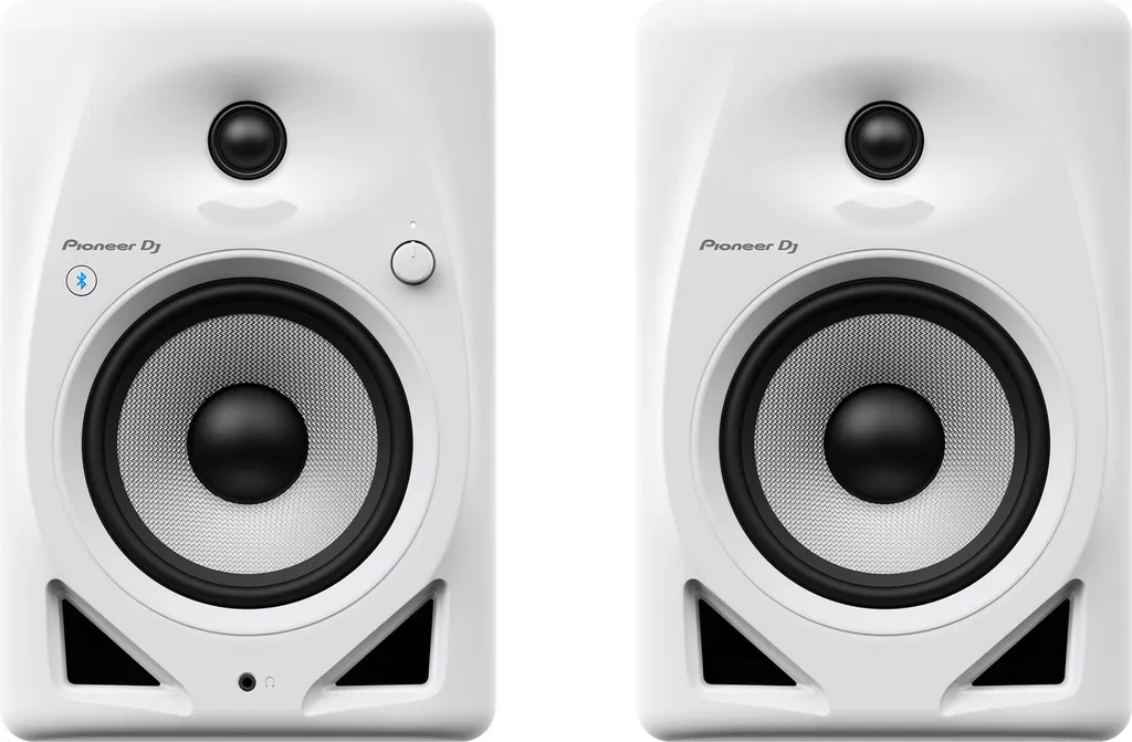 Pioneer DJ DM-50D-BT-W Enceintes Monitor Anti-Distorsion Blanc
