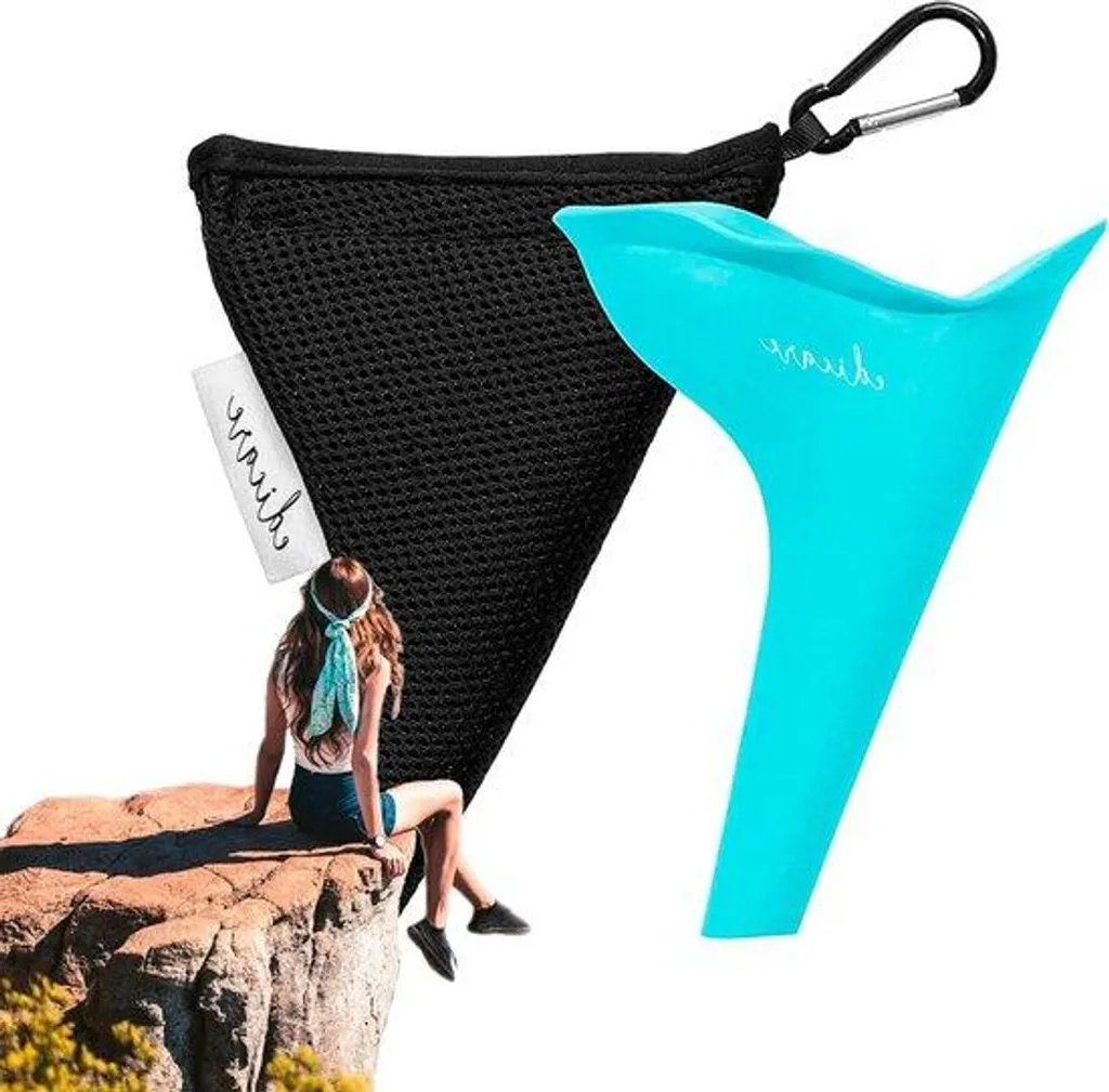 Urinoir portable rose réutilisable et pliable pour femme - Modèle S1