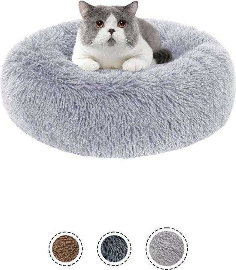 Hundebett grau 50cm, weich, stilvoll und gelenkschonend für kleine Haustiere