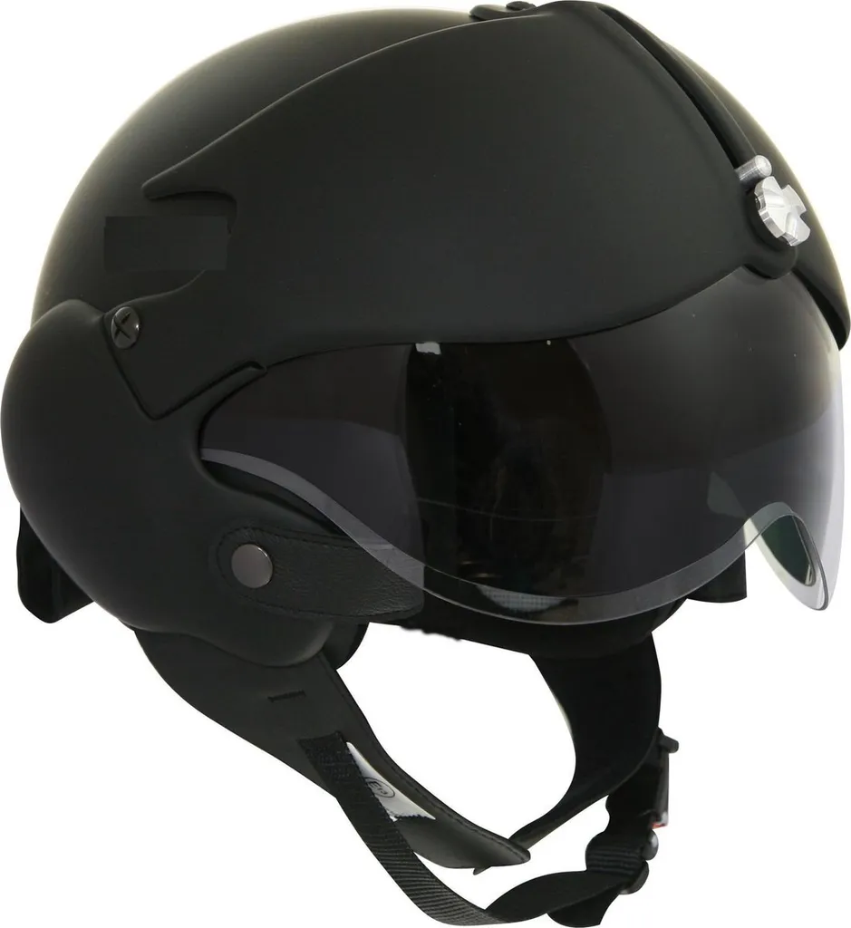 Casque Jet Pilote Osbe Tornado Noir Mat - Protection Moto et Scooter