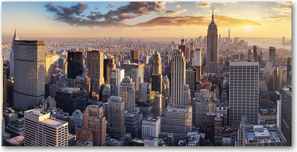 Tulup Leinwandbild - 120x60 cm - Wandkunst - Drucke auf Leinwand - Leinwanddruck - Sehenswürdigkeiten & Architektur - Beige - New York