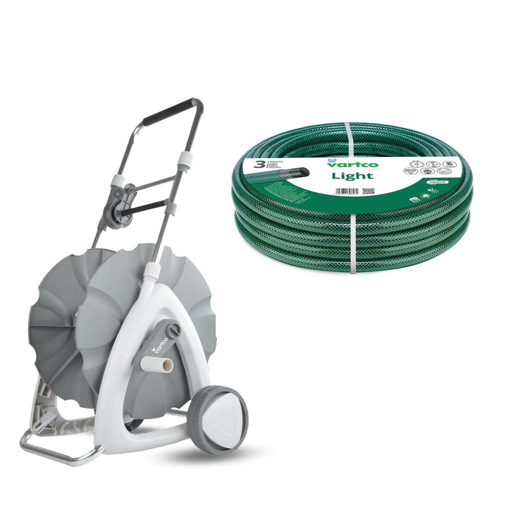 Gartenschlauchwagen + Gartenschlauch Vartco Light 1/2" 25 m Produktbild 