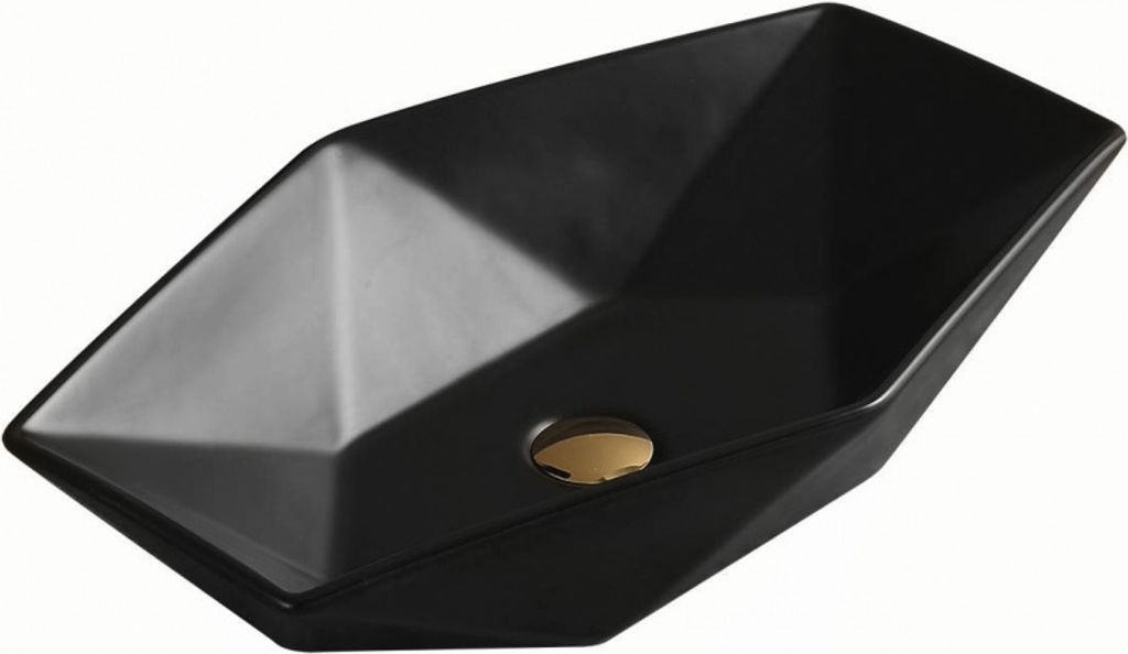 Mexen Elena Aufsatzwaschbecken 63 x 41 cm, Schwarz matt - 21476385