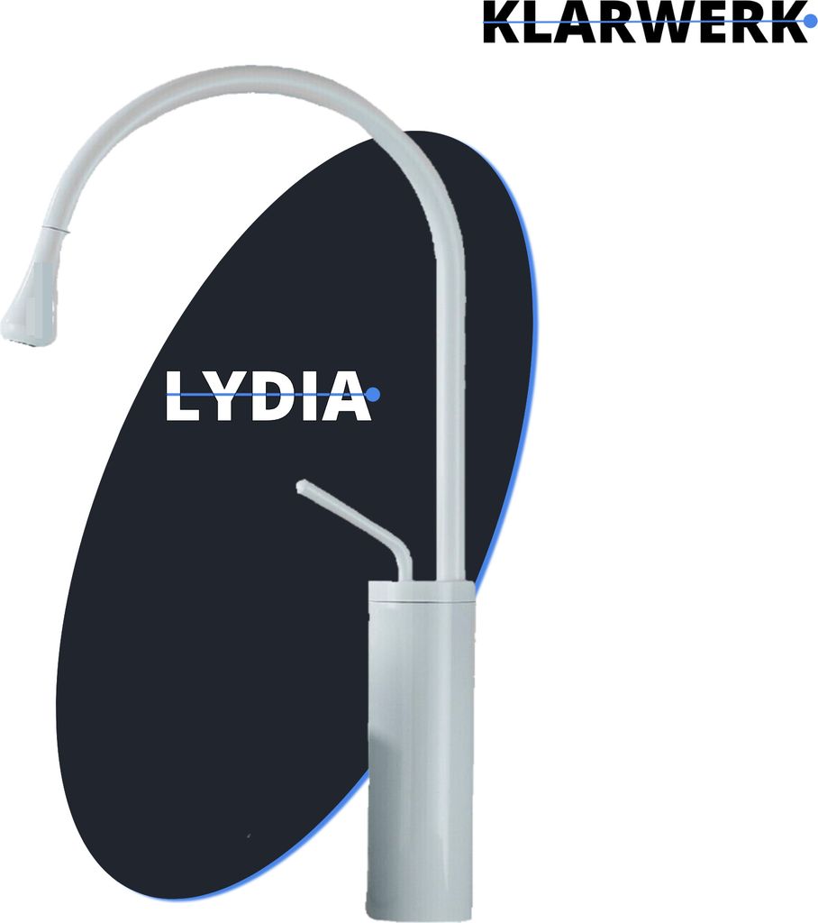 Lydia | Hotel Gastro Weiß Badarmatur | Edelstahl Wasserhahn Für hohe Waschbecken |Mischbatterie 2 Anschlüsse | Hochdruck Armatur hoch |Badezimmer