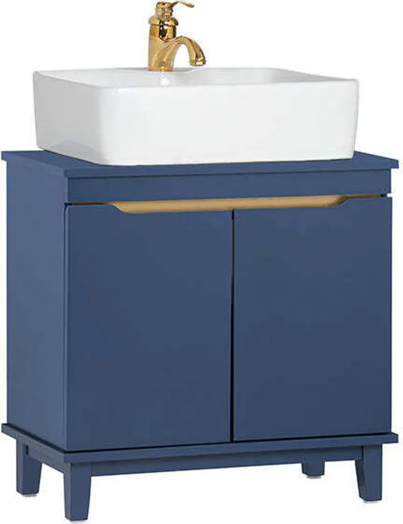 Meuble sous-vasque Rootz bleu anti-humidité - Finis les siphons apparents