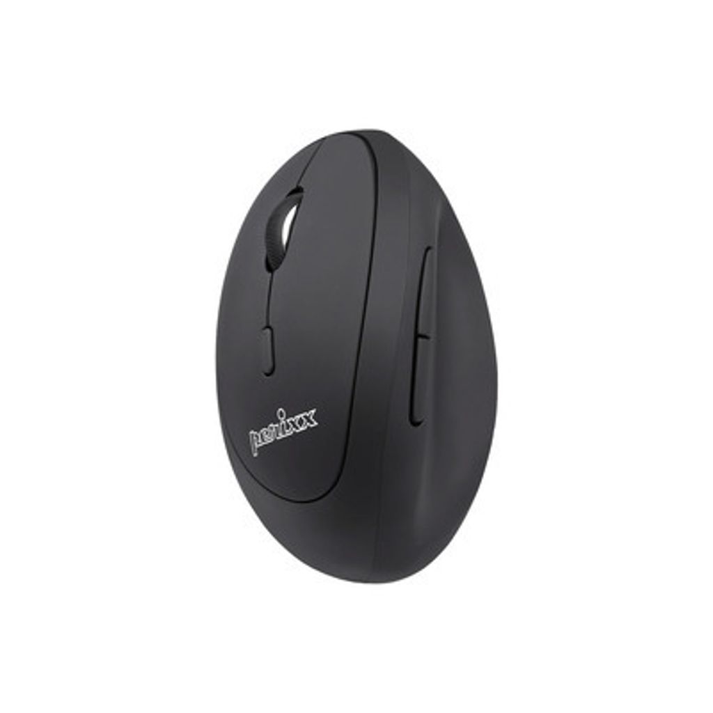 Perixx PERIMICE-719L, Kleine ergonomische Maus für Linkshänder, schnurlos, schwarz (PERIMICE-719L)