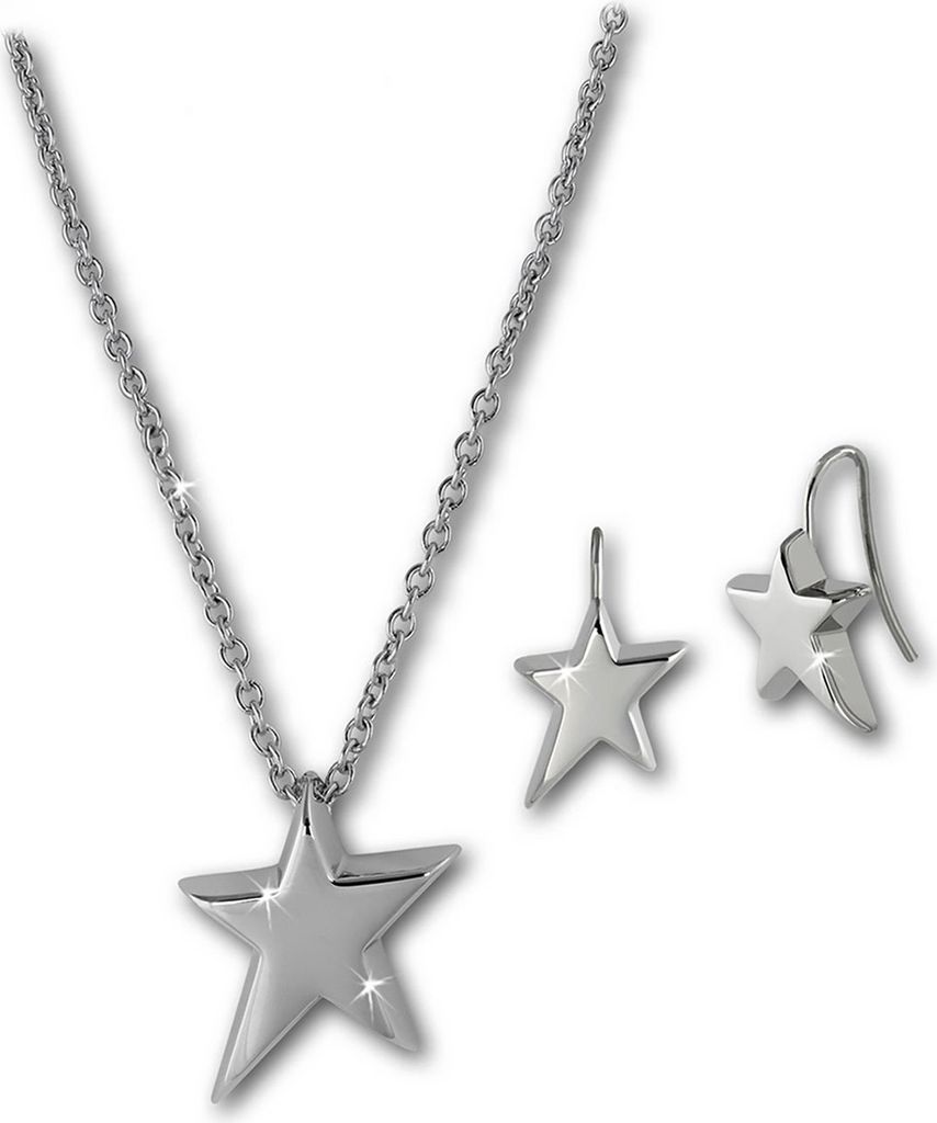 Amello Damen Edelstahl silberfarben glänzend Sets D2ESSX18J Produktbild 