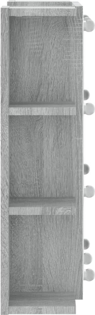 vidaXL Spiegelschrank mit LED Grau Sonoma 70x16,5x60 cm Produktbild 3