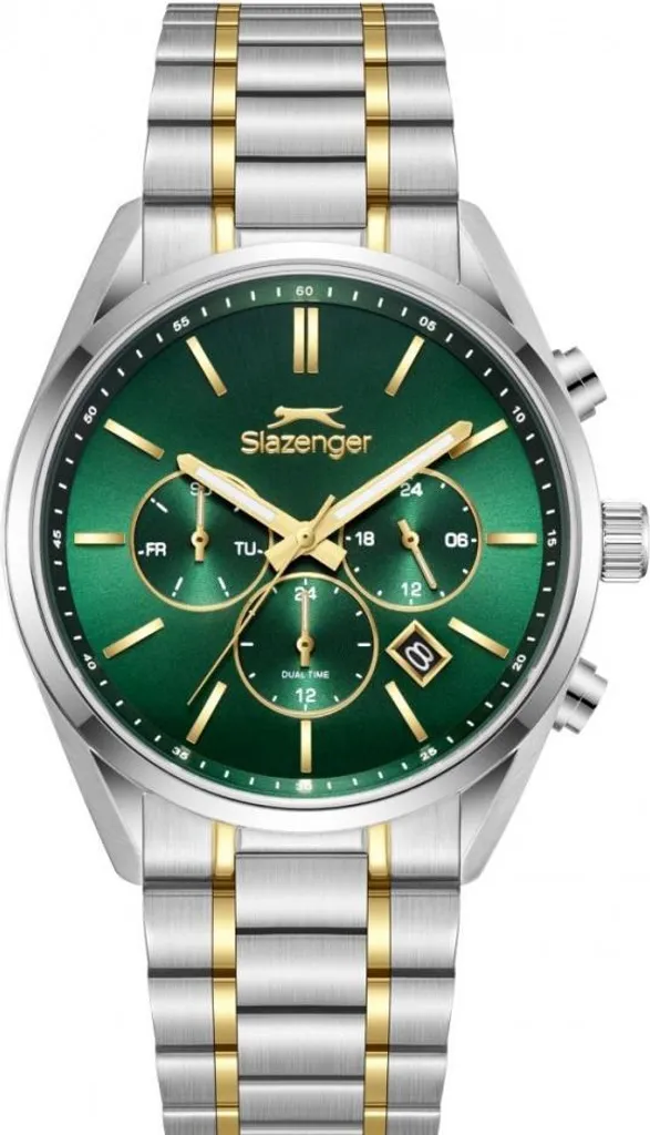 Montre Analogique pour Homme avec Cadran Vert Émeraude Slazenger Chic
