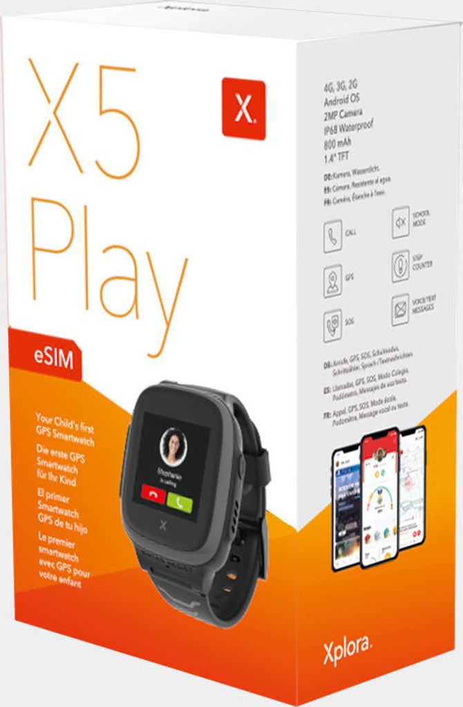 Xplora X5 Play 3,56 cm (1.4 Zoll) TFT 4G Schwarz GPS Produktbild 10