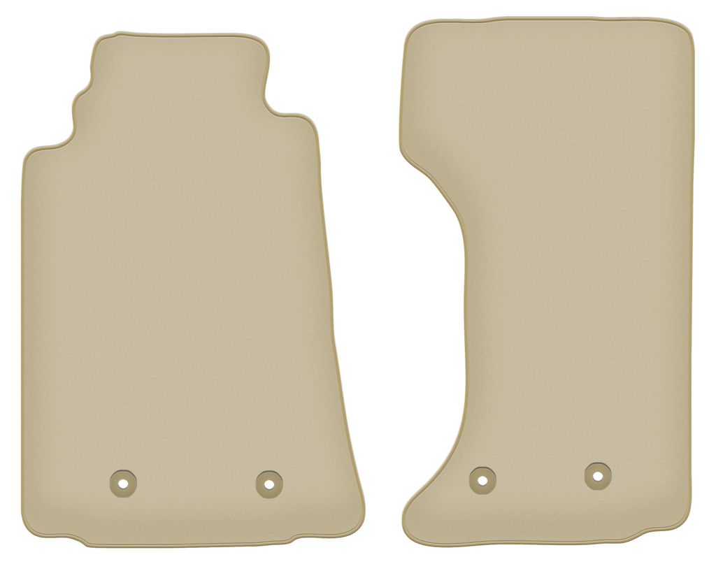Velours-Fußmatten PREMIUM beige passend für Mazda MX-5 III (2005-2015, Cabrio) – mit Befestigungen – passgenau