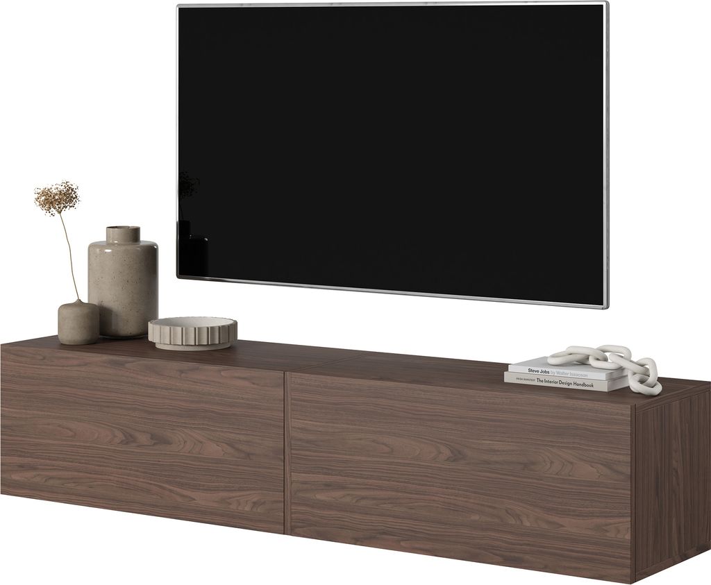 Selsey BISIRA Meuble TV 140 cm brun noyer Image du produit 