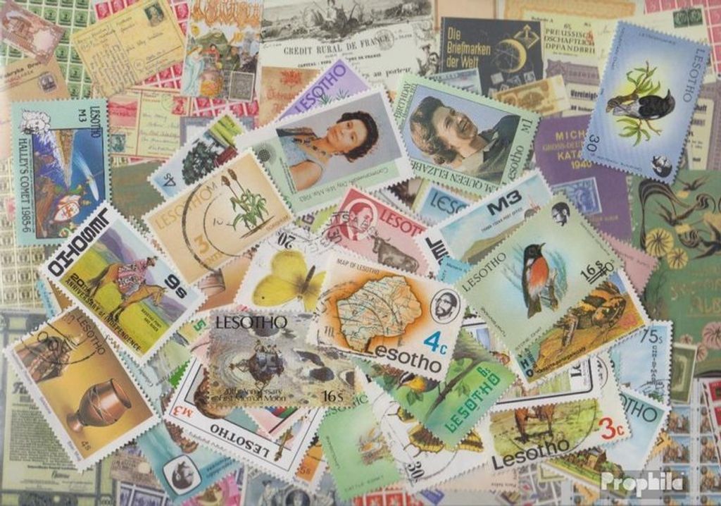 Briefmarken Lesotho 200 verschiedene Marken Produktbild 
