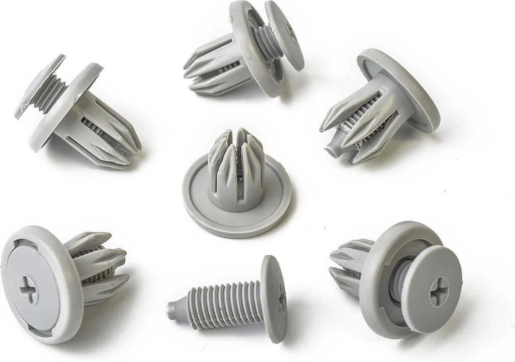 5x Schraub Spreizniete Hellgrau für BMW Mini Honda Opel Vauxhall | 07130702966 91503SP0003 94530623