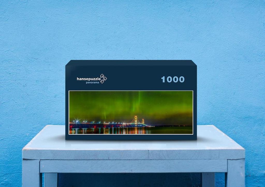 hansepuzzle 30340 - Nordlicht Puzzle, 1050 Teile, Reisen, 60,0 x 46,0cm mit hochwertiger Aufbewahrung, Kartonbox und wiederverschließbarem Beutel