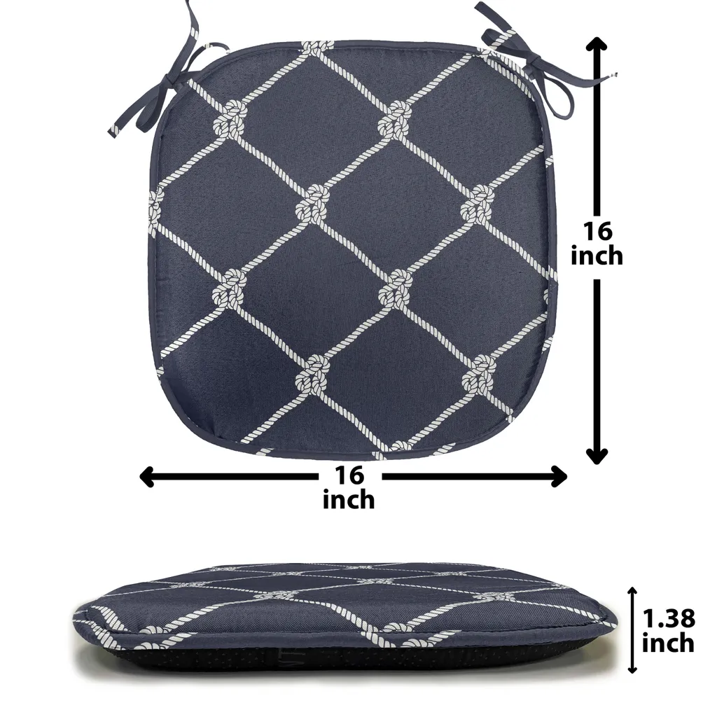 ABAKUHAUS Runner Da Tavolo Ocean Goccia Navy Corda - 40x180 Cm - Menta E Blu Scuro